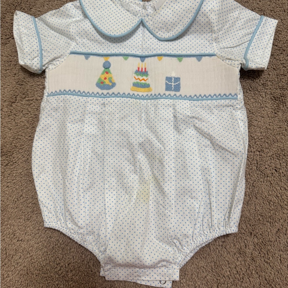 Smocked Birthday Bubble Romper